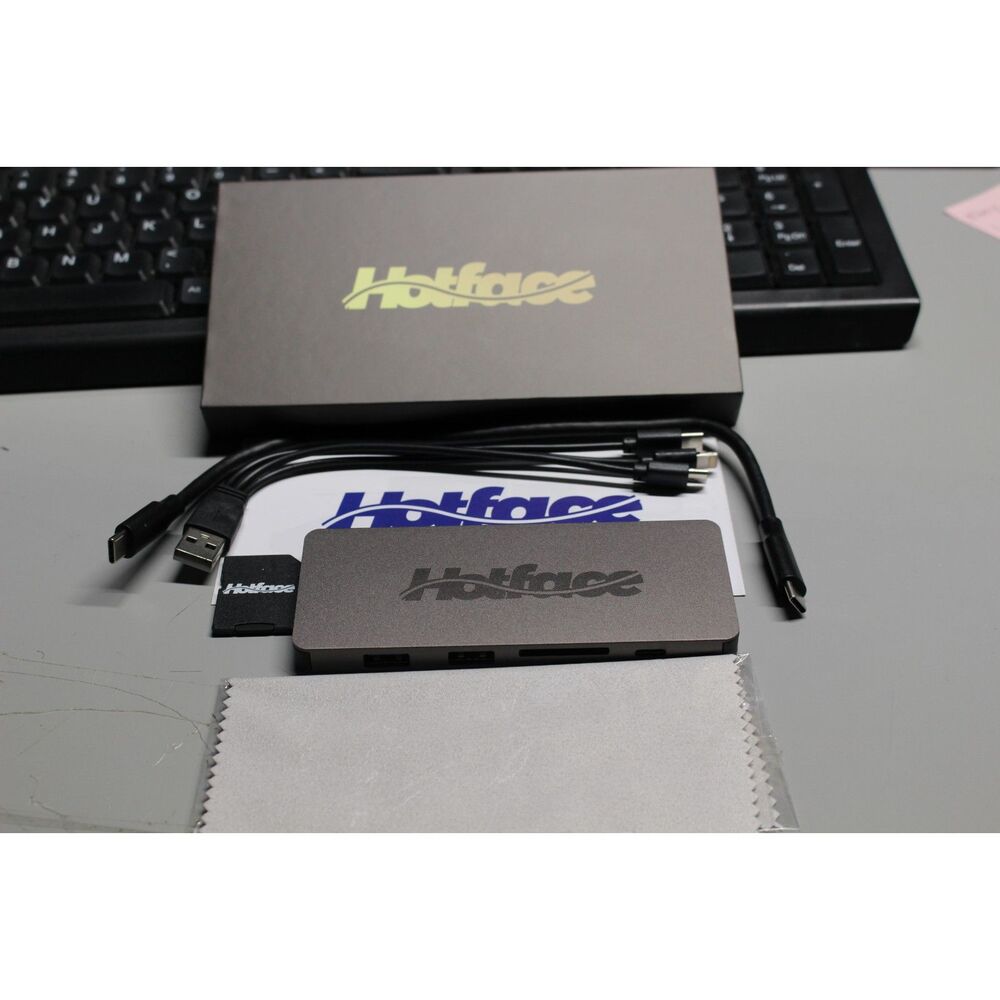 Hotface 7in1 USB-C Hub Adapter 128GB SSD Storage HDMI SD TF PD Charging